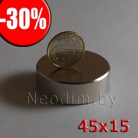 Неодимовый магнит 45х15