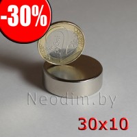Неодимовый магнит 30х10